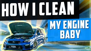 HOW I CLEAN MY STI ENGINE BAY | 2015-2019 subaru wrx sti