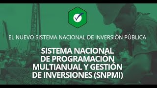 Sem 17| Clase 2 Sistema Nacional De Programación Multianual y Gestión De Inversiones