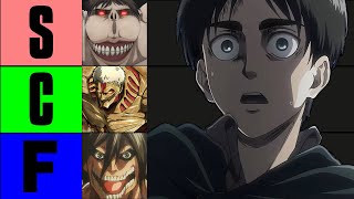 RANKING THE 9 TITAN CLASSES BY DESIGN | Attack On Titan Tier List