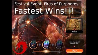 Fire of Purphoros Event, Fastest way to win!