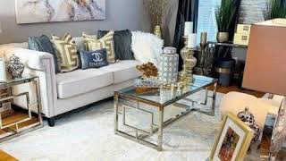 unique silver and gold coffee table design ideas