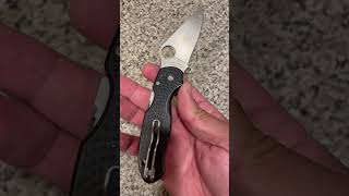 My Beater knife Sypderco Paramilitary 3 Lightweight BD1N Steel