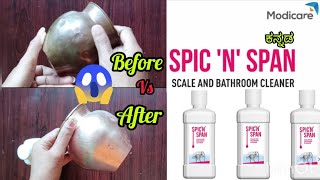 Modicare SPIC 'N' SPAN || Scale and Bathroom cleaner || Demo -  ಕನ್ನಡ