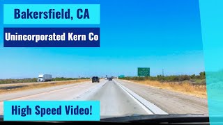 Bakersfield, CA To Unincorporated Kern County - High Speed Driving Video