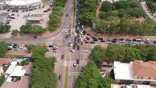 Drone shot of Abuja city