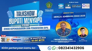 Talkshow Bupati Menyapa bersama Kepala Dinas Kependudukan dan Pencatatan Sipil Tahun 2024