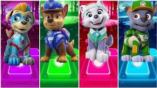 PAW Patrol - Ryder 🆚 Rubble 🆚 Chase 🆚 Skye 🎶 TILES HOP GAMING PAW PATROL