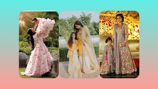 Beautiful Mother Daughter same outfit | same dress designer ideas | Mom kids dress