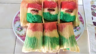 Tamales banderita mexicana para las fiestas patrias