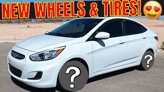 2017 HYUNDAI ACCENT GETS A NEW SET OF WHEELS| 2 month wait for these backordered Rims... Finally!