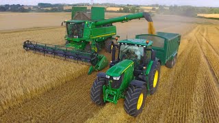 Barley Harvest 2016 UK | 2 John Deere S690i Combines