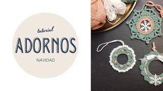 Adornos de Navidad a crochet CORONAS y ESTRELLA Fácil paso a paso para principiantes. Ganchillo 2023