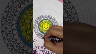 Smiley mandala #mandalaartforbeginners #shorts