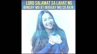 Lord salamat sa lahat ng binigay ay ibibigay mo sa akin. Pry & Share