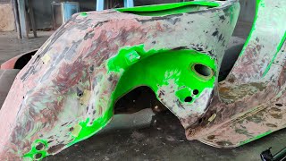 REPAINT VESPA PS150s / TRANSPARENT SEALER / PRIMERCOAT 2K