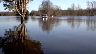 Flooded road in Soomaa