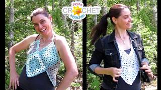 Granny Square Halter Top Crochet Tutorial