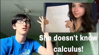 SHE DOESN'T KNOW CALCULUS! ASMR not-very-smart math tutor (super realistic) (cait ASMR) reaction