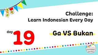 Challenge : Learn Indonesian Every Day - Day 19