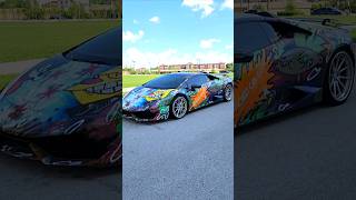 Art on Wheels Lamborghini Huracan, Gated Audi R8, Porsche GT3RS, powerpuff girls Jeep.