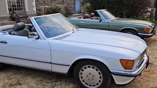 Two BEAUTIFUL six cylinder Mercedes R107’s SL’s..…