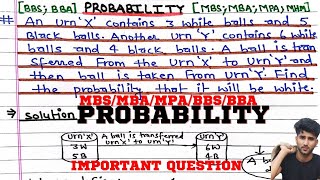 an urn X contains 3 white balls and 5 black balls.another urn Y contains 6 white balls | probability