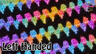 Left Handed: Half Spike Granny Stripe Crochet Blanket! Blossom Crochet Tutorial