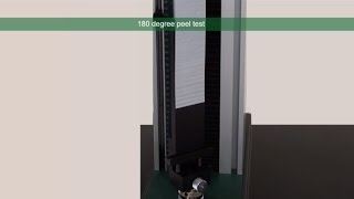 Adhesive strength measurement via 180 degree peel test (Tinius Olsen 5ST)