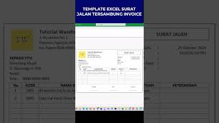 Template Excel Surat Jalan Tersambung Invoice Otomatis #shorts #short