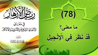 (78) معنى: قد نظر في الإنجيل - رياض الأزهار - محمد يسري سلامة