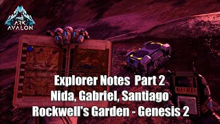 Part 2 - Explorer Notes Nida, Gabriel, Santiago - Rockwell's Garden - Genesis 2 - Заметки ARK