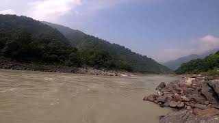 The Holy River Ganges in Rishikesh Himalayas.