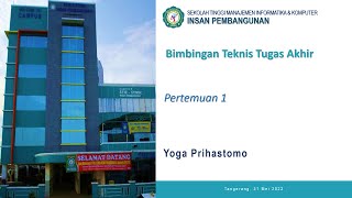 Bimbingan Teknis Tugas Akhir - Mukaddimah