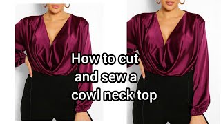 How to Cut and Sew a cowl neck top