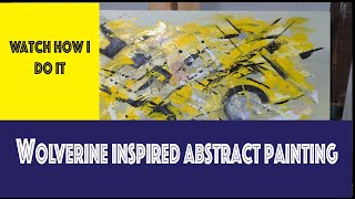 How to paint a abstract using yellow and black