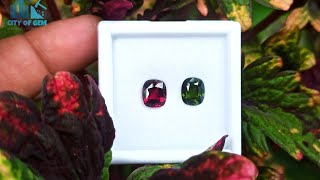 Green & Red - One of the best colour combination for jewelry Natural Green Zircon and Red Garnet