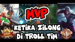 CARA ZILONG PUSHRANK MYTHIC KETIKA DI TROLL!!!! VS ARLOTT#mlbb