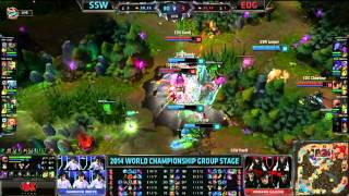 S4 World Group Day4 - SSW VS EDG Dandy J4 - EQ閃現完美開戰