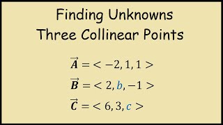 Finding Two Unknown Components in Three Collinear 3D Points