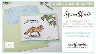 ⚓️ Aquarellkarte für Anfänger | Mit Produkten aus der Sale a Bration | Stylish Sketches Stampin‘Up!