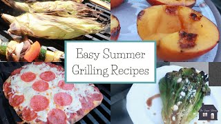 Easy Summer Grilling Recipes: Pizza, Grilled Romaine, Corn on the Cob, Peaches, Pancakes and more!