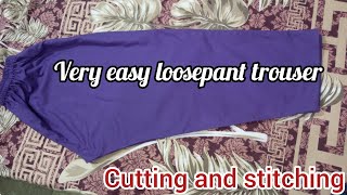 Very easy loose pant trouser || Complete Cutting and stitching || Shagufta Sohail