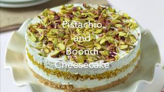 Pistachio and Boondi Cheesecake