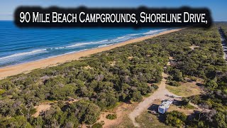 90 mile Beach Campgrounds, Golden Beach, Sale, Grey Nomads Caravan Australia EP-137