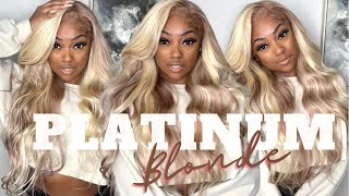 PLATINUM Blonde Wig Install on Brown Skin: Achieving a Stunning Blonde Look ft. Hermosa Hair