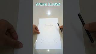 Optical illusion lines | which line is longer. two lines. aankhon ka bharam. illusion tricks #shorts