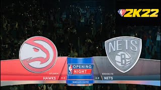 Brooklyn Nets vs Atlanta Hawks NBA 2k22 Highlights