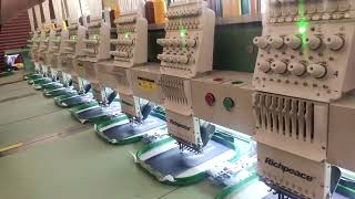 12 Heads T Shirt Tubular Flat Embroidery Machine