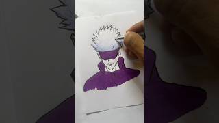 gojo drawing 💀 |  jujutsukasen drawing || anime drawing ||  montagem #drawing #art #anime #shorts