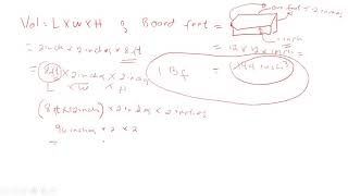 LUMBER DIMENSION CONVERSION INTO BOARD FEET